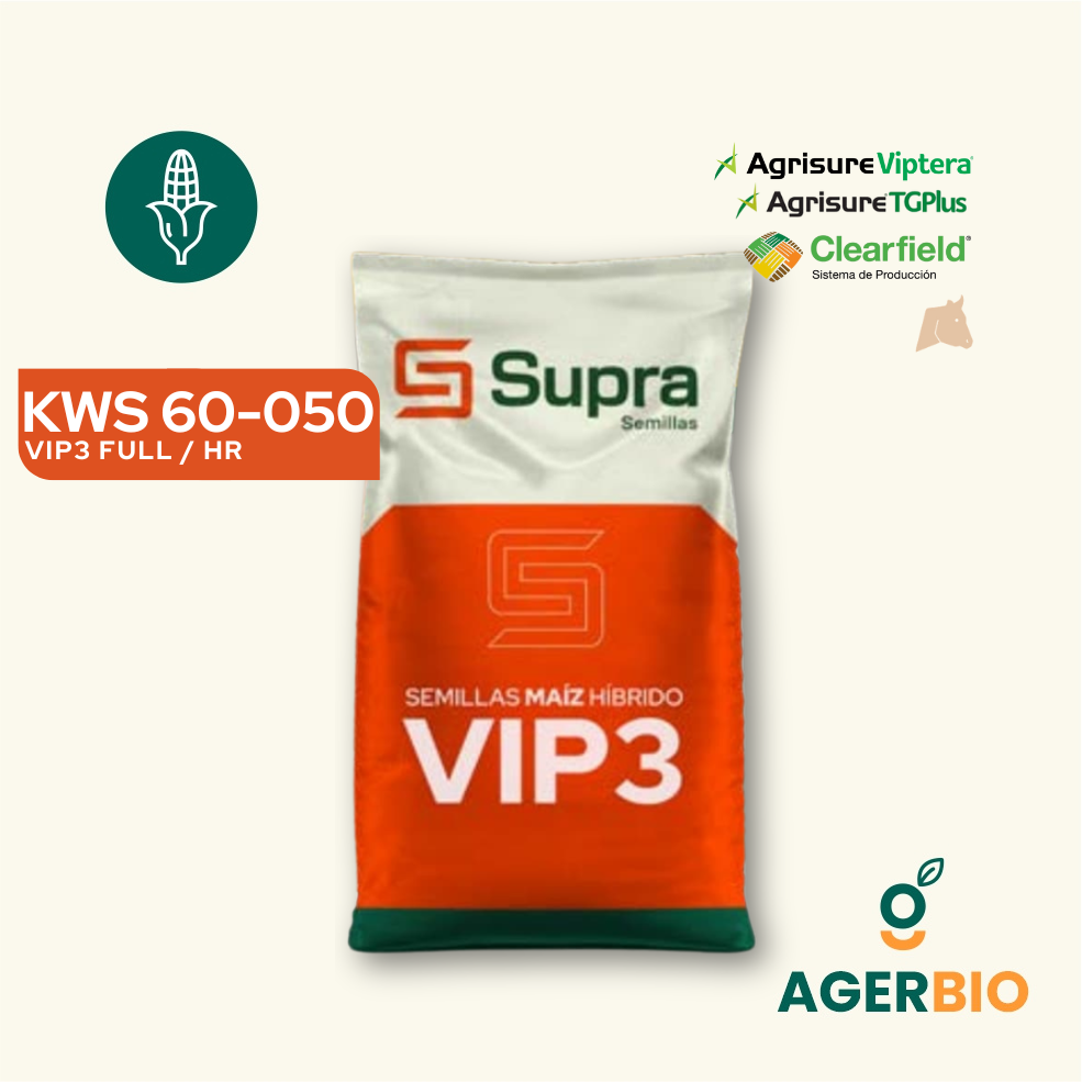 Semillas de maíz híbrido Supra KWS 60-050 VIP3 FULL HR AGERBIO